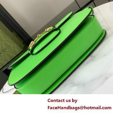 Gucci Horsebit 1955 Small Shoulder Bag IN Electric green LEATHER 602204 2025