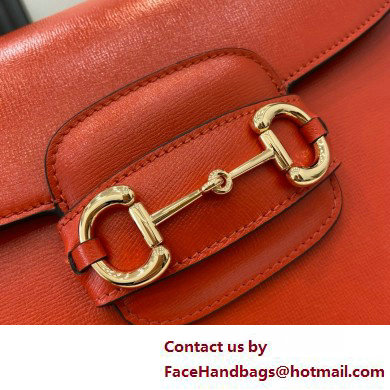 Gucci Horsebit 1955 Small Shoulder Bag IN ORANGE LEATHER 602204 2025