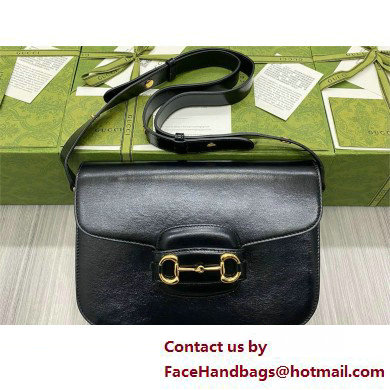 Gucci Horsebit 1955 Small Shoulder Bag IN black LEATHER 602204 2025 - Click Image to Close