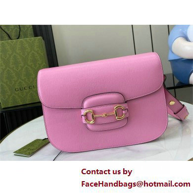 Gucci Horsebit 1955 Small Shoulder Bag IN pink LEATHER 602204 2025