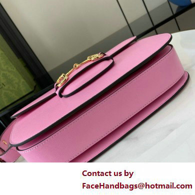 Gucci Horsebit 1955 Small Shoulder Bag IN pink LEATHER 602204 2025