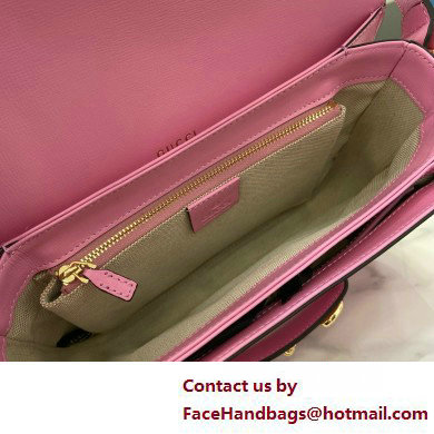 Gucci Horsebit 1955 Small Shoulder Bag IN pink LEATHER 602204 2025