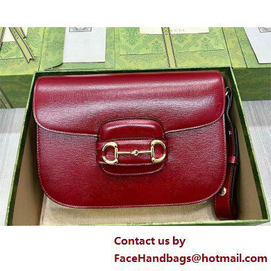 Gucci Horsebit 1955 Small Shoulder Bag IN red LEATHER 602204 2025 - Click Image to Close