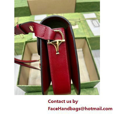 Gucci Horsebit 1955 Small Shoulder Bag IN red LEATHER 602204 2025