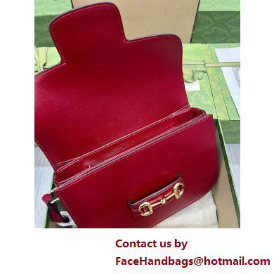 Gucci Horsebit 1955 Small Shoulder Bag IN red LEATHER 602204 2025