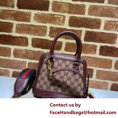 Gucci Horsebit 1955 mini Top Handle bag 677212 Burgundy 2025