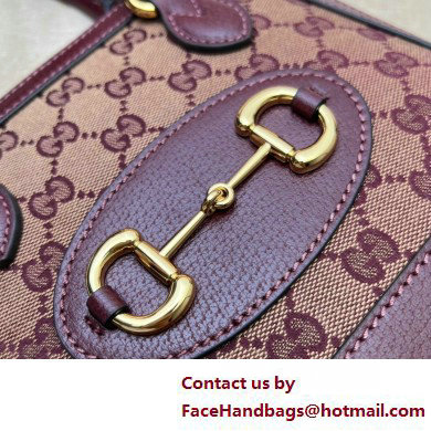 Gucci Horsebit 1955 mini Top Handle bag 677212 Burgundy 2025