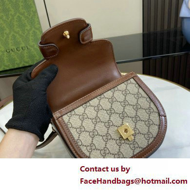 Gucci Horsebit 1955 mini top handle bag IN Beige and ebony GG Supreme canvas 781387 2025