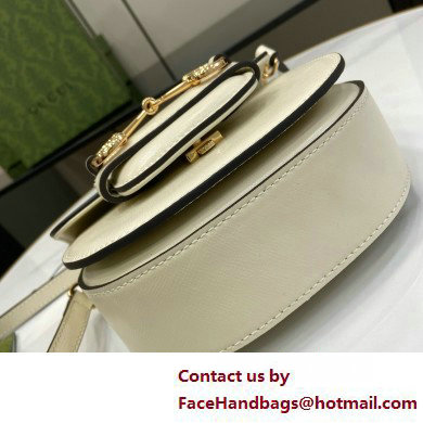 Gucci Horsebit 1955 mini top handle bag IN WHITE LEATHER 781387 2025