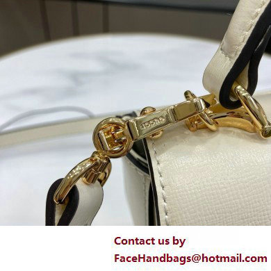 Gucci Horsebit 1955 mini top handle bag IN WHITE LEATHER 781387 2025