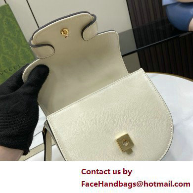 Gucci Horsebit 1955 mini top handle bag IN WHITE LEATHER 781387 2025