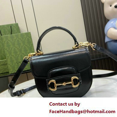 Gucci Horsebit 1955 mini top handle bag IN black LEATHER 781387 2025