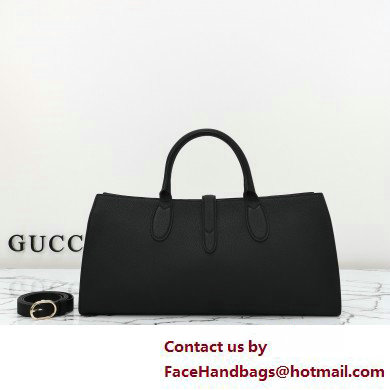 Gucci Jackie medium tote bag IN BLACK leather 795282 2025