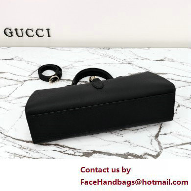 Gucci Jackie medium tote bag IN BLACK leather 795282 2025