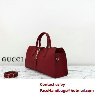 Gucci Jackie medium tote bag IN Rosso Ancora leather 795282 2025