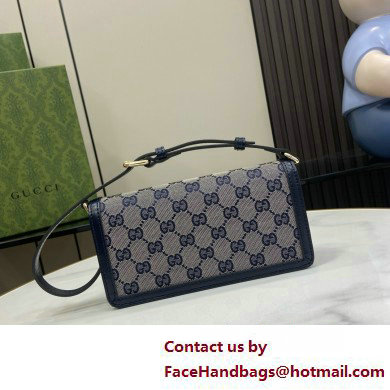 Gucci Luce mini shoulder bag IN Beige and BLUE Original GG canvas 790038 2025