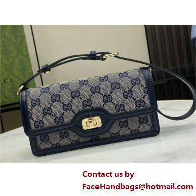 Gucci Luce mini shoulder bag IN Beige and BLUE Original GG canvas 790038 2025