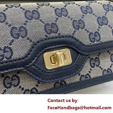 Gucci Luce mini shoulder bag IN Beige and BLUE Original GG canvas 790038 2025