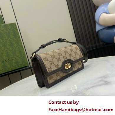 Gucci Luce mini shoulder bag IN Beige and ebony Original GG canvas 790038 2025