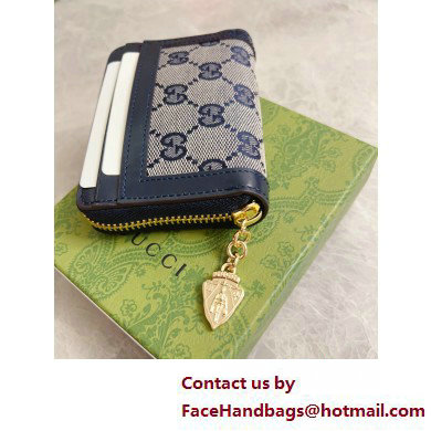 Gucci Luce mini zip wallet IN Beige and BLUE Original GG canvas 790037 2025