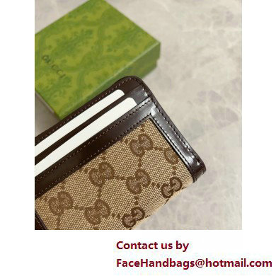 Gucci Luce mini zip wallet IN Beige and ebony Original GG canvas 790037 2025 - Click Image to Close