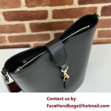 Gucci Medium bucket shoulder bag 782904 leather Black 2025