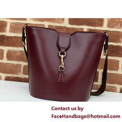 Gucci Medium bucket shoulder bag 782904 leather Burgundy 2025