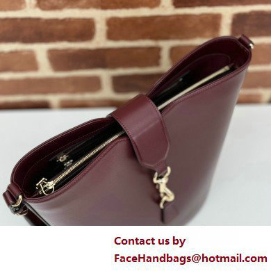 Gucci Medium bucket shoulder bag 782904 leather Burgundy 2025