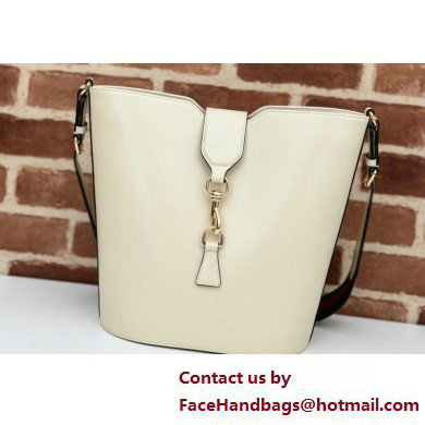 Gucci Medium bucket shoulder bag 782904 leather White 2025