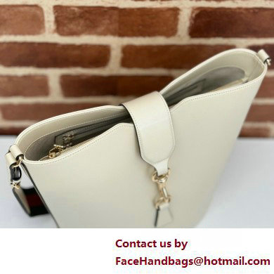 Gucci Medium bucket shoulder bag 782904 leather White 2025