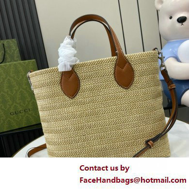 Gucci Medium straw-effect tote 779666 2025