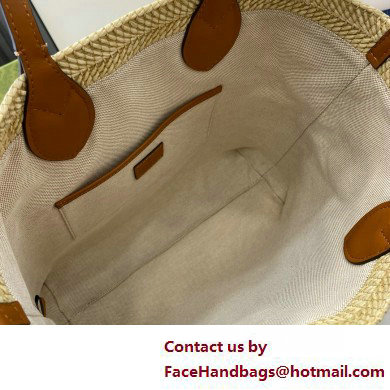 Gucci Medium straw-effect tote 779666 2025