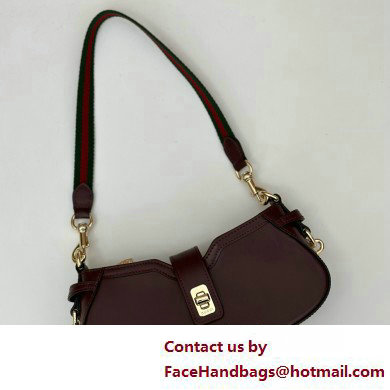 Gucci Moon Side mini shoulder bag 786015 leather Burgundy 2025