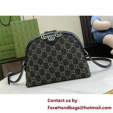 Gucci Ophidia GG Small Shoulder Bag 499621 IN Black and grey GG denim 2025