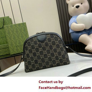 Gucci Ophidia GG Small Shoulder Bag 499621 IN Black and grey GG denim 2025