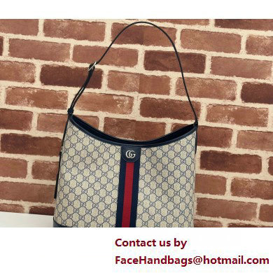 Gucci Web Ophidia GG medium shoulder bag 781392 Beige/Blue 2025 - Click Image to Close