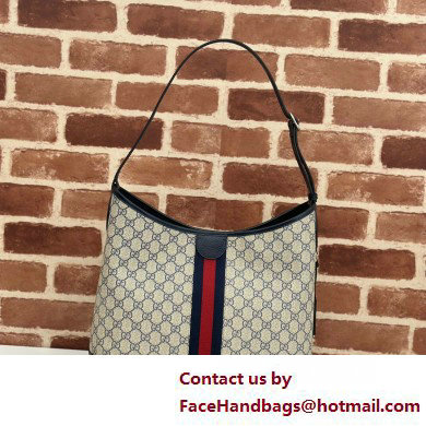 Gucci Web Ophidia GG medium shoulder bag 781392 Beige/Blue 2025