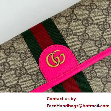 Gucci Web Ophidia GG small belt Bag 752597 Beige/Fuchsia 2025