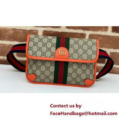 Gucci Web Ophidia GG small belt Bag 752597 Beige/Orange 2025