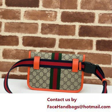 Gucci Web Ophidia GG small belt Bag 752597 Beige/Orange 2025