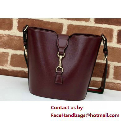 Gucci mini bucket shoulder bag 782908 leather Burgundy 2025 - Click Image to Close