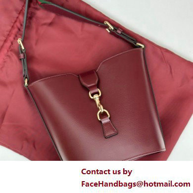 Gucci mini bucket shoulder bag 782908 leather Burgundy 2025