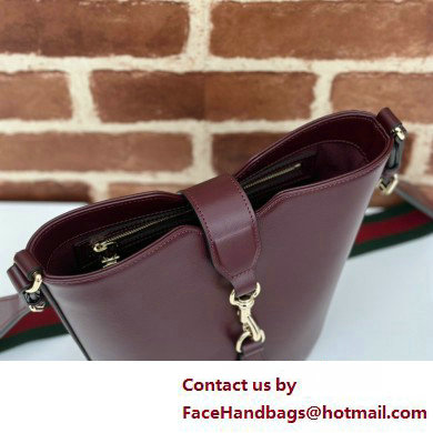 Gucci mini bucket shoulder bag 782908 leather Burgundy 2025