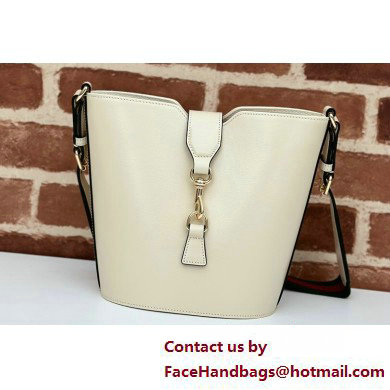 Gucci mini bucket shoulder bag 782908 leather White 2025