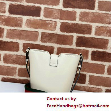 Gucci mini bucket shoulder bag 782908 leather White 2025