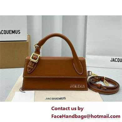 JACQUEMUS Le Chiquito long boucle BAG IN BOX LEATHER BROWN 2025