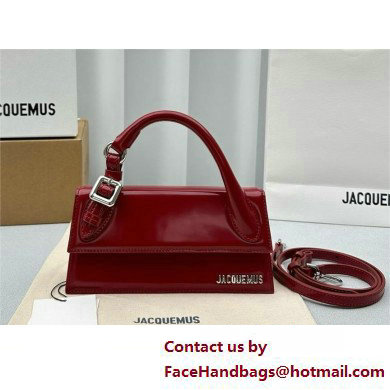 JACQUEMUS Le Chiquito long boucle BAG IN BOX LEATHER red 2025