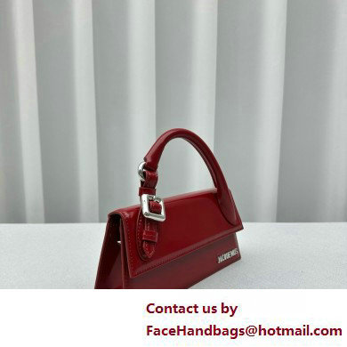 JACQUEMUS Le Chiquito long boucle BAG IN BOX LEATHER red 2025