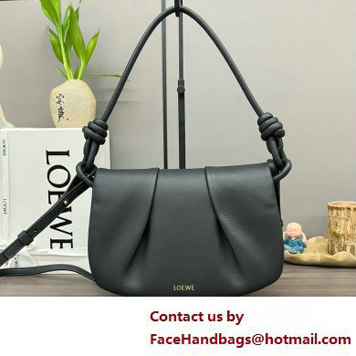 LOEWE Paseo satchel in shiny nappa calfskin black 2025