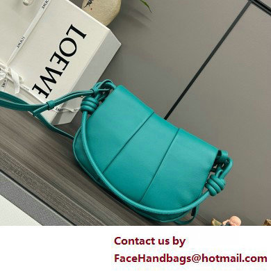 LOEWE Paseo satchel in shiny nappa calfskin emerald green 2025